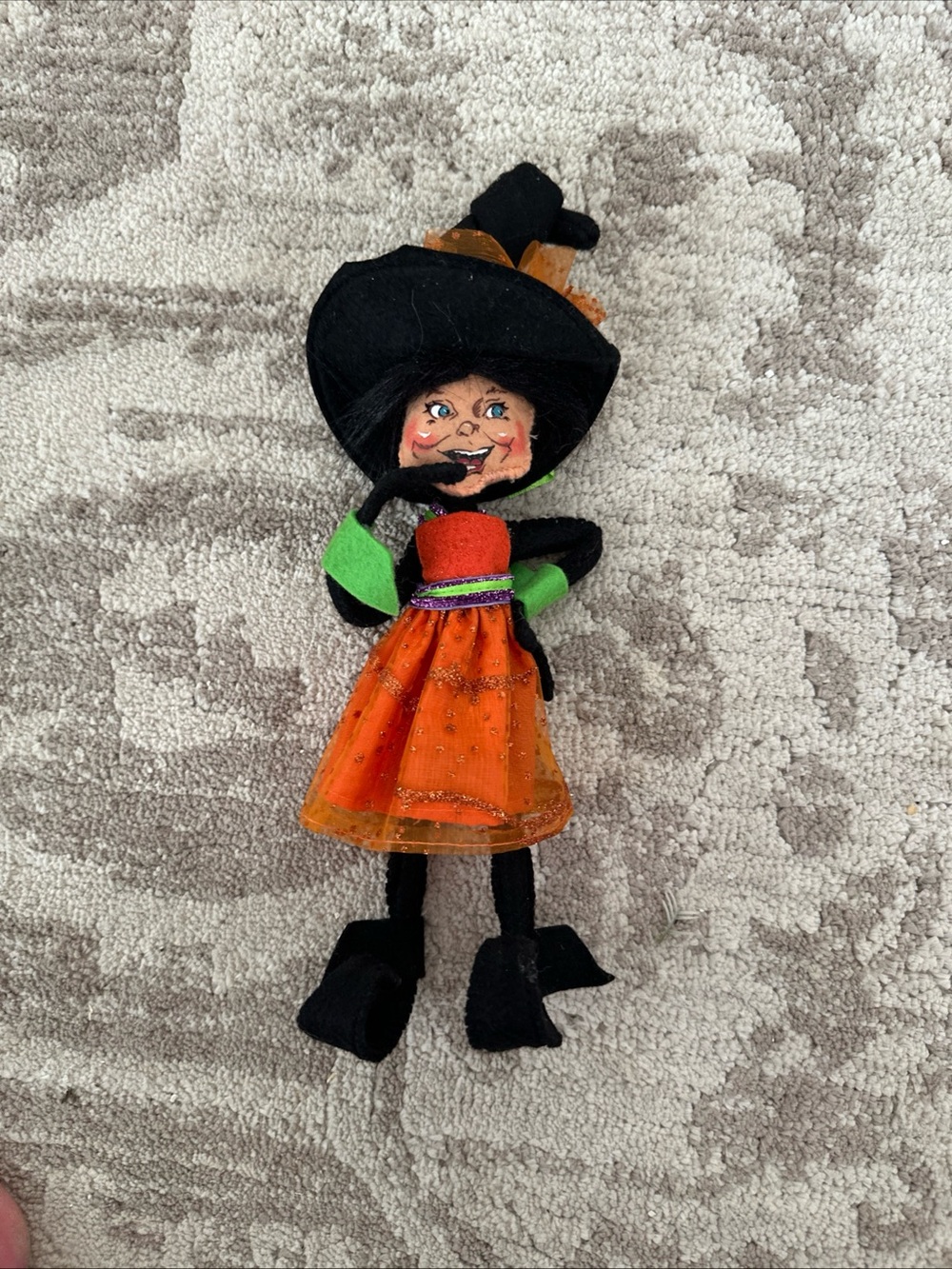 2012 Annalee Halloween Witch Doll - Orange Dress